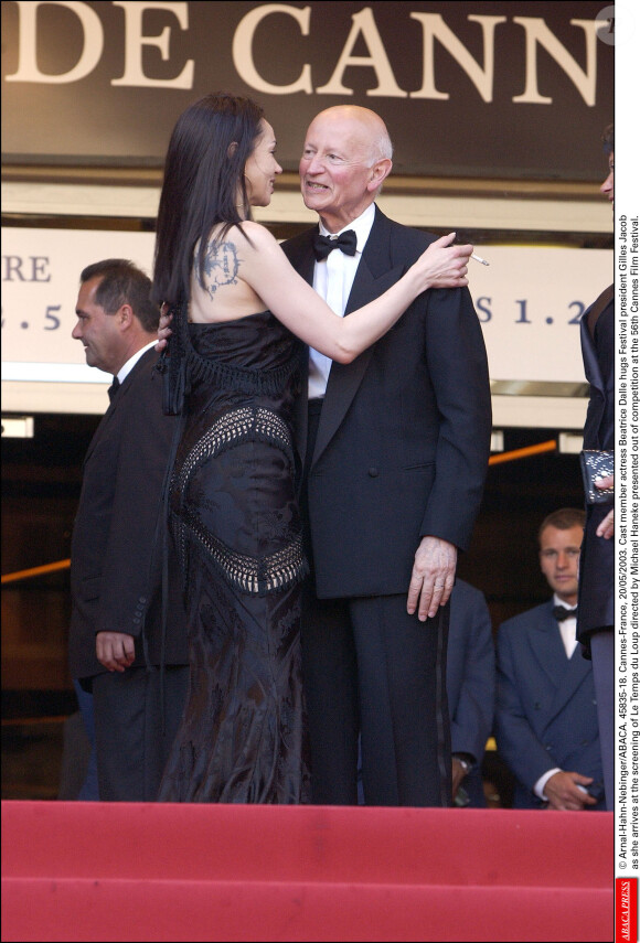 Beatrice Dalle et Gilles Jacob à Cannes 2003.