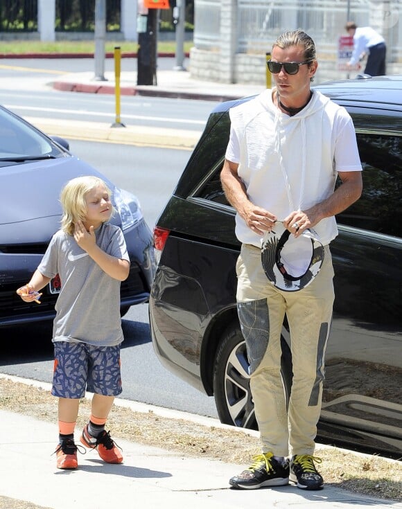 Gavin Rossdale et son fils Zuma à Los Angeles, le 25 mai 2014.