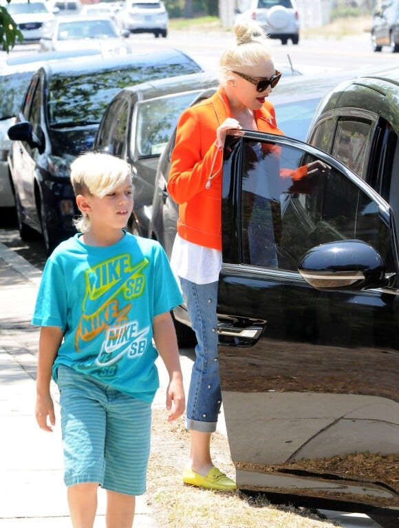 Gwen Stefani et son fils Kingston se rendent à une fête entre amis à Los Angeles, le 25 mai 2014.