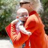 Gwen Stefani et son fils Apollo se rendent à une fête entre amis à Los Angeles, le 25 mai 2014.