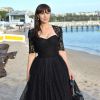 Exclusif - Monica Bellucci prend la pose sur la plage Magnum à l'occasion du 67e festival de Cannes à Cannes le 18 mai 2014.