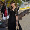 Exclusif - Rencontre avec Monica Bellucci sur la plage Magnum à l'occasion du 67e festival de Cannes à Cannes le 18 mai 2014.