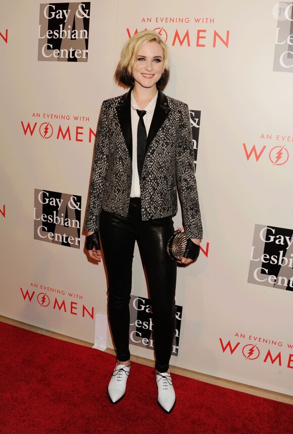 Evan Rachel Wood lors de la soirée "An Evening With Women" à l'hôtel Beverly Hilton à Beverly Hills. Le 10 mai 2014.