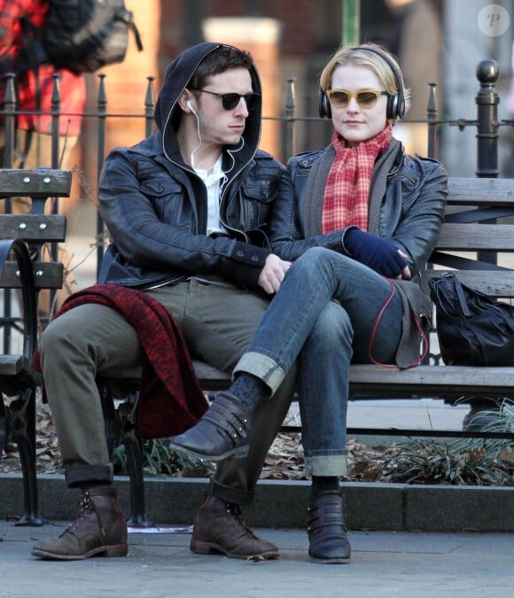 Evan Rachel Wood et Jamie Bell à New York, le 7 février 2012.