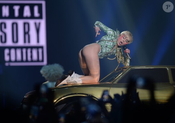 Miley Cyrus en concert à Manchester, le 14 mai 2014. 