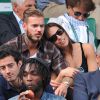 M. Pokora et sa nouvelle compagne à Roland-Garros à Paris le 2 juin 2014 pour voir le match de Gaël Monfils.