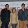 Laurent Lafitte, Ludivine Sagnier, Vincent Mariette (réalisateur) lors de l'avant-première du film "Tristesse Club" au cinéma UGC les Halles à Paris, le 2 juin 2014.