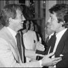 Jean-Paul Belmondo et Alain Delon le 24 septembre 1980 à Paris