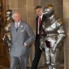 Le prince Charles en visite au château de Warwick le 2 juin 2014 pour le 1 100e anniversaire de l'édifice.