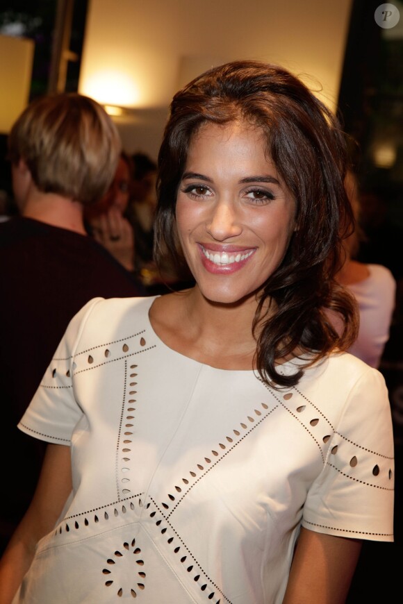Laurie Cholewa assiste à la soirée organisée par la marque de produits capillaires Aussie à Paris, le mercredi 4 juin 2014.