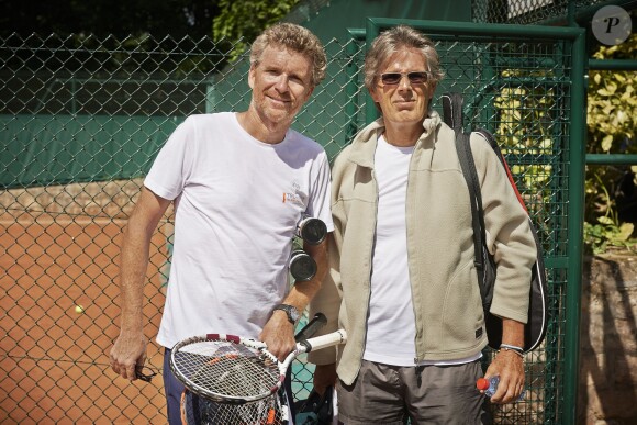 Denis Brogniart et Dominique Desseigne lors du Trophée des Personnalités le 5 juin 2014 en marge de Roland-Garros à Paris. 