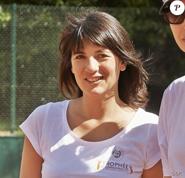 Estelle Denis et G&eacute;raldine Maillet lors du Troph&eacute;e des Personnalit&eacute;s le 5 juin 2014 en marge de Roland-Garros &agrave; Paris.&nbsp;
