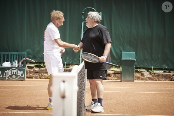 PPDA et Jean-Pierre Castaldi lors du Trophée des Personnalités le 5 juin 2014 en marge de Roland-Garros à Paris. 
