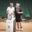 PPDA et Jean-Pierre Castaldi lors du Troph&eacute;e des Personnalit&eacute;s le 5 juin 2014 en marge de Roland-Garros &agrave; Paris.&nbsp; 