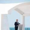François Hollande (président français) - Cérémonie de commémoration du 70e anniversaire du débarquement sur la plage Sword Beach à Ouistreham, le 6 juin 2014.