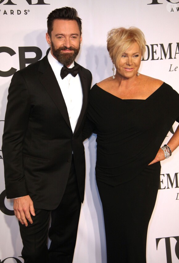 Hugh Jackman et sa femme lors de la 68e cérémonie des "Tony Awards" à New York, le 8 juin 2014.