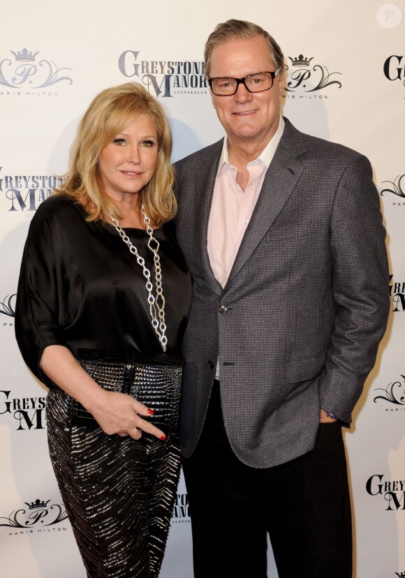 Rick et Kathy Hilton fêtent l'anniversaire de leur fille Paris Hilton à Los Angeles, le 15 février 2014.
