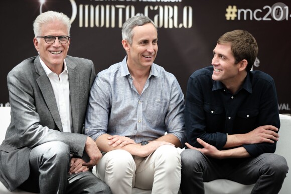 Ted Danson, Wallace Langham, Eric Szmanda lors du photocall de "Les Experts – Las Vegas" ("CSI : Crime Scene Investigation") pendant le 54e Festival de télévision de Monte-Carlo à Monaco, le 9 juin 2014.