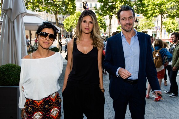 Exclusif - Reem Kherici, Isabelle Funaro, Julien Boisselier - Arrivée des acteurs et des invités du film "Fastlife" pour se rendre sur la terrasse du Publicis dans le cadre du 3e Champs-Elysées Film Festival à Paris, le 11 juin 2014.