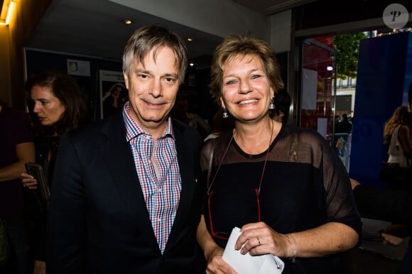 Exclusif - Whit Stillman, le réalisateur, et Sophie Dulac (présidente du festival) lors de l'avant-première du film "Metropolitan" au cinéma Publicis dans le cadre du 3e Champs-Elysées Film Festival à Paris, le 11 juin 2014.