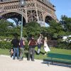Exclusif - Kim Matula et Darin Brooks - Tournage de la série "Amour, Gloire et beauté" pour fêter les 25 ans de diffusion sur France 2 à Paris le 12 juin 2014.