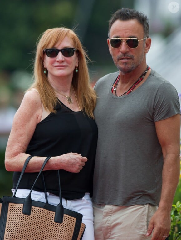 Bruce Springsteen et sa femme Patti Scialfa ont suivi avec fierté les bonnes performances de leur fille Jessica Springsteen le 14 juin 2014 au Jumping international de Cannes, 5e étape du Longines Global Champions Tour.