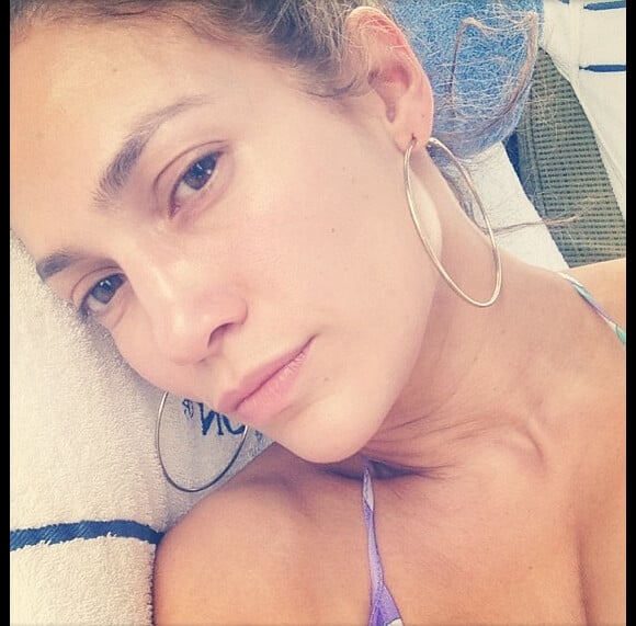 Jennifer Lopez au naturel sur Instagram, le 15 juin 2014.