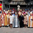 La princesse Victoria de Suède et ses parents le roi Carl XVI Gustaf et la reine Silvia de Suède assistaient dimanche 15 juin 2014 à la cérémonie d'ordination de l'évêque Antje Jackeléns archevêque de l'Eglise de Suède en la cathédrale d'Uppsala.