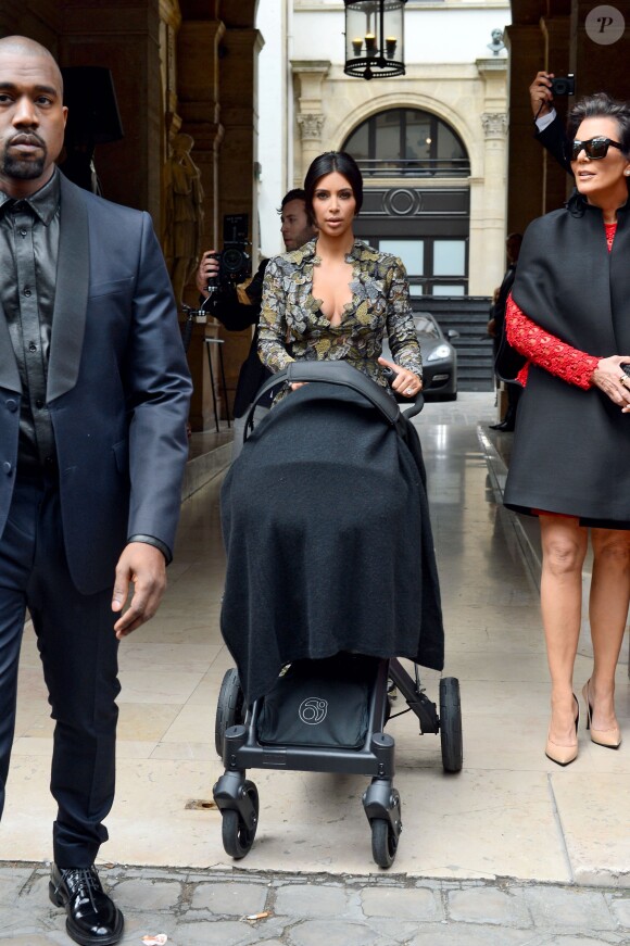 Kim Kardashian et Kanye West en route pour le brunch dans le château de Garavani Valentino la veille de leur mariage