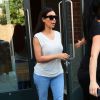 Kim Kardashian quitte l'appartement de son mari, Kanye West, et prend un taxi. SoHo, New York, le 17 juin 2014.