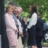Kate Middleton, accueillie par des membres du Bletchley Park Trust, a procédé le 18 juin 2014 à la réouverture officielle de Bletchley Park, ancien centre de décryptage pendant la Seconde Guerre mondiale, après travaux de rénovation.