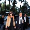 Carla Bruni et son mari Nicolas Sarkozy arrivent à Barcelone en Espagne le 18 juin 2014. Carla doit donné le dernier concert de sa tournée le 19 juin dans les jardins du Palau Reial de Pedralbes dans le cadre d'un festival.