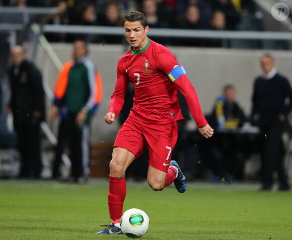 Cristiano Ronaldo lors du match Portugal-Suède. Novembre 2013.