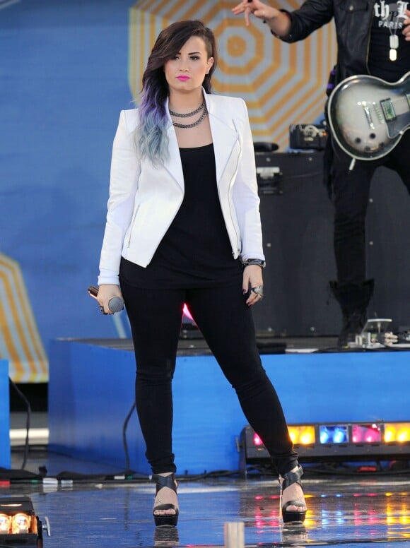 Demi Lovato en concert sur le plateau de "Good Morning America" à New York, le 6 juin 2014.