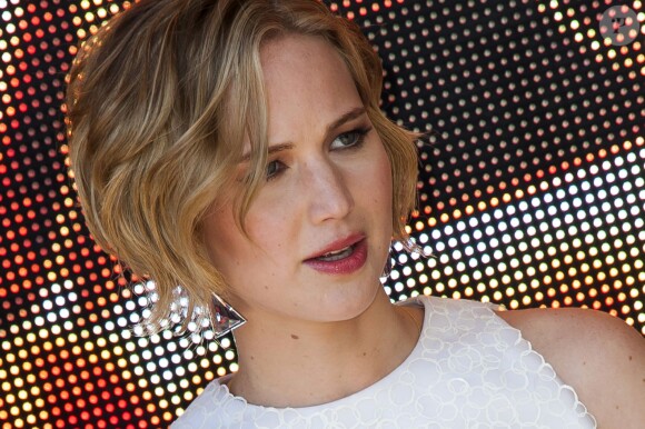 Jennifer Lawrence au photocall de Hunger Games : La Révolte - Partie 1 à Cannes, le 17 mai 2014.