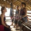 Angelina Jolie, ambassadrice de l'UNHCR visite le camp de réfugiés birmans de l'ethnie Karenni à Ban Mai Nai So en Thaïlande, le 20 juin 2014, lors de la journée mondiale des réfugiés. Le camp se situe à 2 km de la frontière entre la Thaïlande et la Birmanie dans la province de Mae Hong Son. 