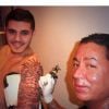 Mauro Icardi se fait tatouer les prénoms des enfants de sa femme Wanda et Maxi Lopez, son ancien coéquipier et ami - juin 2014
