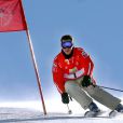  Michael Schumacher en train de skier &agrave; Madonna di Campiglio, Italie, le 12 janvier 2006. 
