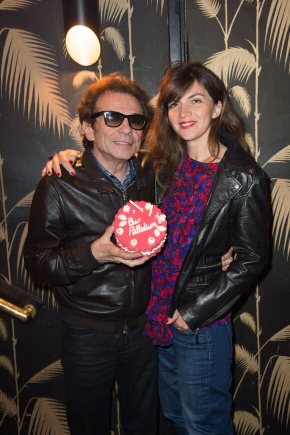 Philippe Manoeuvre et sa compagne Candice de La Richardière - Soirée d'anniversaire des 4 ans du Bus Palladium à Paris le 3 avril 2014.