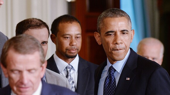 Tiger Woods : Contrarié au côté de Barack Obama, Lindsey Vonn heureuse