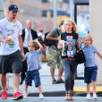 Zlatan Ibrahimovic, sa compagne Helena Seger et leurs fils Maximilian et Vincent ont posé leurs valises à New York pour leurs vacances, le 25 juin 2014