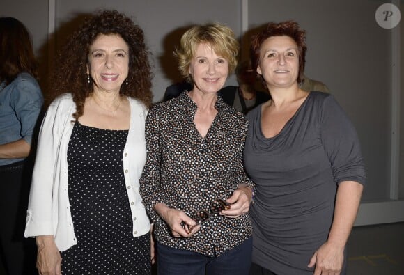 Isabelle de Botton, Miou-Miou, Anne Bourgeois - Conférence de presse de la saison théâtrale du Théâtre Hébertot à Paris, le 25 juin 2014.