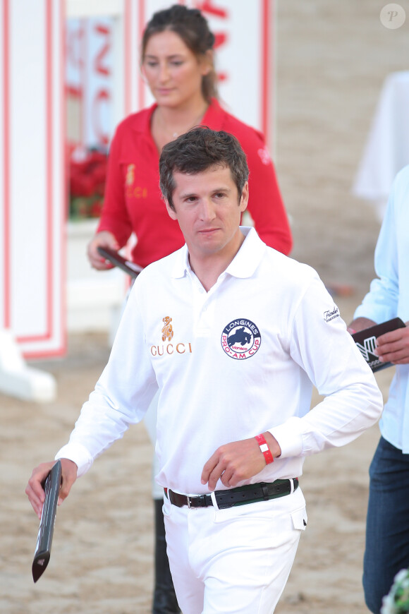 Guillaume Canet et sa coéquipière Jessica Springsteen sont arrivés 4e de la coupe Longines Pro-Am - Jumping International de Monaco, le 27 juin 2017.