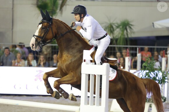 Guillaume Canet pendant la coupe Longines Pro-Am - Jumping international de Monte-Carlo, à Monaco le 27 Juin 2014.