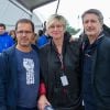 Luc Barruet, Maïtena Biraben et Antoine de Caunes - 3e jour du festival Solidays à l'hippodrome de Longchamp à Paris le 19 juin 2014.