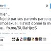 Le tweet de Jenifer en hommage à Peter, un jeune homme homosexuel qui s'est donné la mort