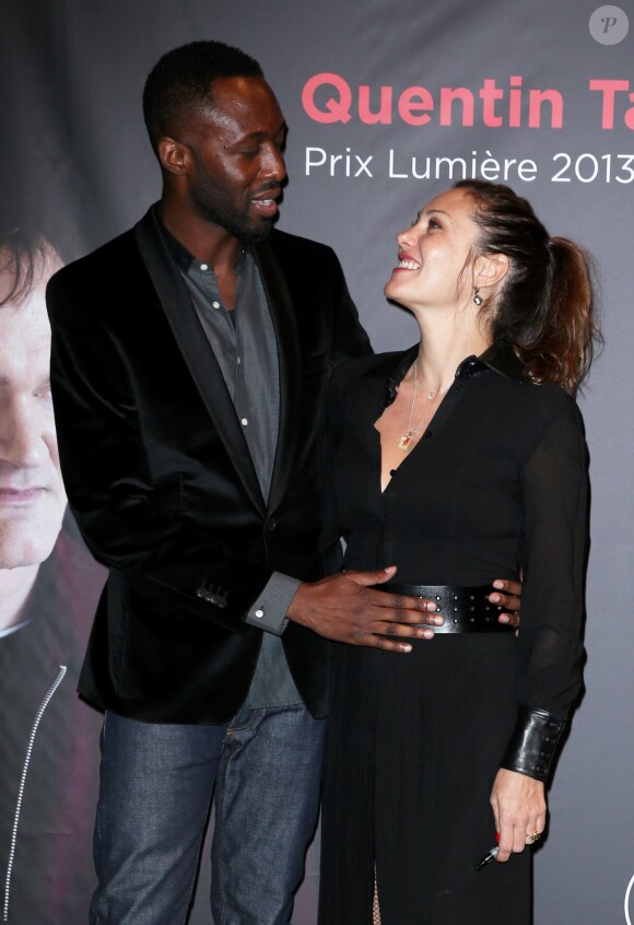 Thomas Ngijol et Karole Rocher - Remise du Prix Lumière 2013 à Quentin Tarantino à Lyon le 18 octobre 2013