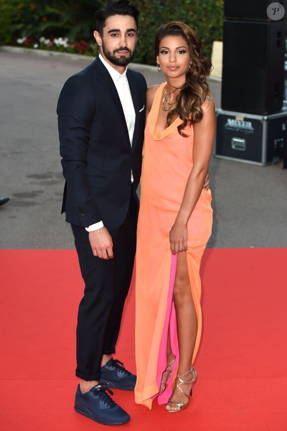 Tal sur le tapis rouge des World Music Awards avec son amoureux à Monaco, le 27 mai 2014.