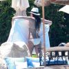 Exclusif - Lea Michele, en bikini, se détend au bord de la piscine à Cabo San Lucas, le 24 juin 2014.