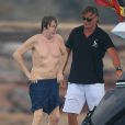  Exclusif - Prix Sp&eacute;cial - Paul McCartney et sa femme Nancy Shevell passent un moment sur un bateau &agrave; Aguas Pitiusas, le 23 juin 2014, pendant leurs vacances &agrave; Ibiza.  